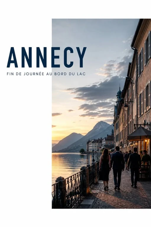 Sortir Annecy : vue du lac et de la vieille ville au crépuscule