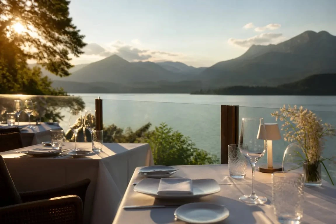 Restaurant annecy vue lac en terrasse au bord du lac d’Annecy
