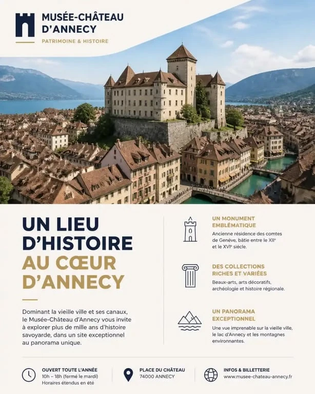 Musée-Château d'Annecy, patrimoine historique en Haute-Savoie.