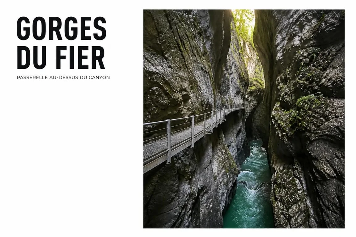 Les 7 merveilles de haute-savoie : les gorges du Fier vues depuis la passerelle