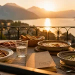 Restaurant annecy vue lac : terrasse panoramique au bord du lac à Annecy