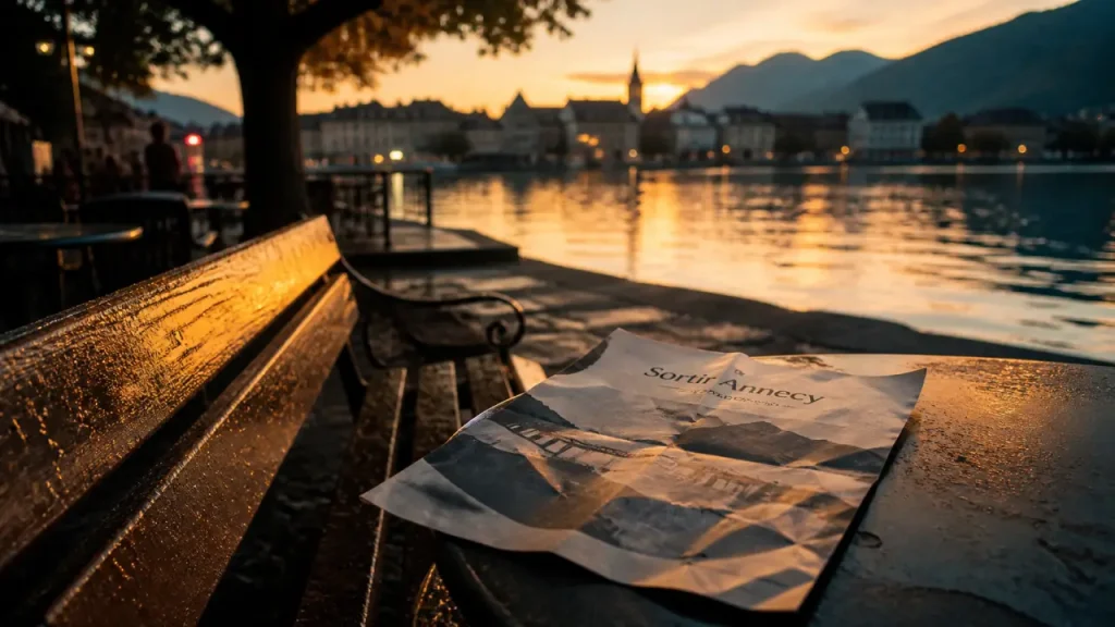 Sortir Annecy au lac à la golden hour