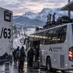 Bus Annecy La Clusaz près de la gare, départ pour La Clusaz