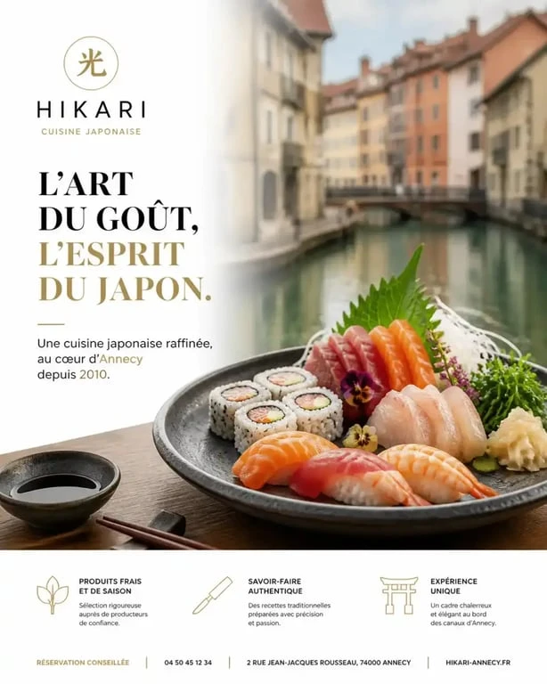 Expérience culinaire japonaise à Annecy avec des spécialités locales
