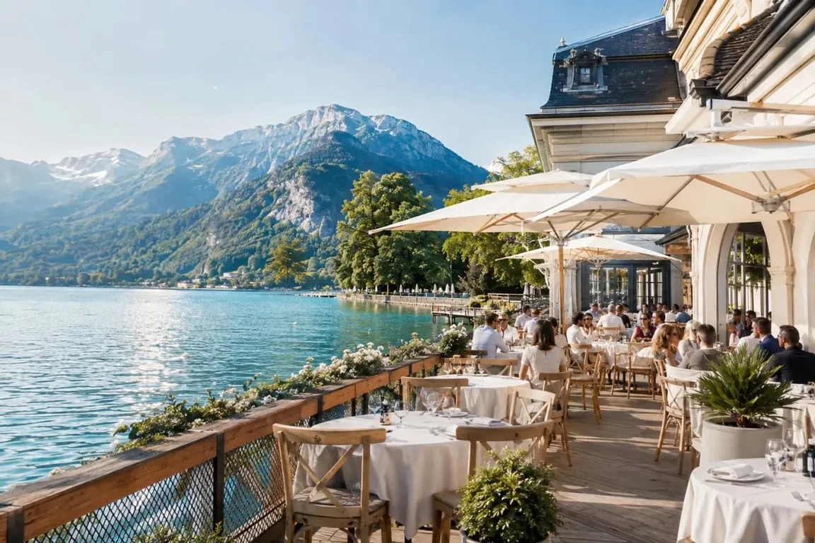 Brasserie Irma Annecy avec terrasse au bord du lac