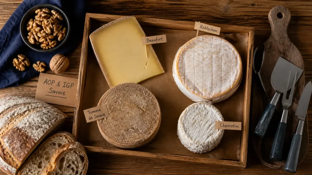 Fromages Savoie AOP et IGP : plateau de dégustation