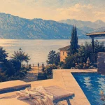 Hotel Annecy bord du lac avec piscine, terrasse et vue calme sur le lac