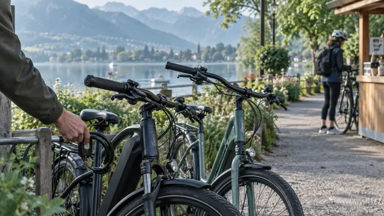 Louer un vélo à annecy : VAE et vélo confort sur la voie verte près du lac